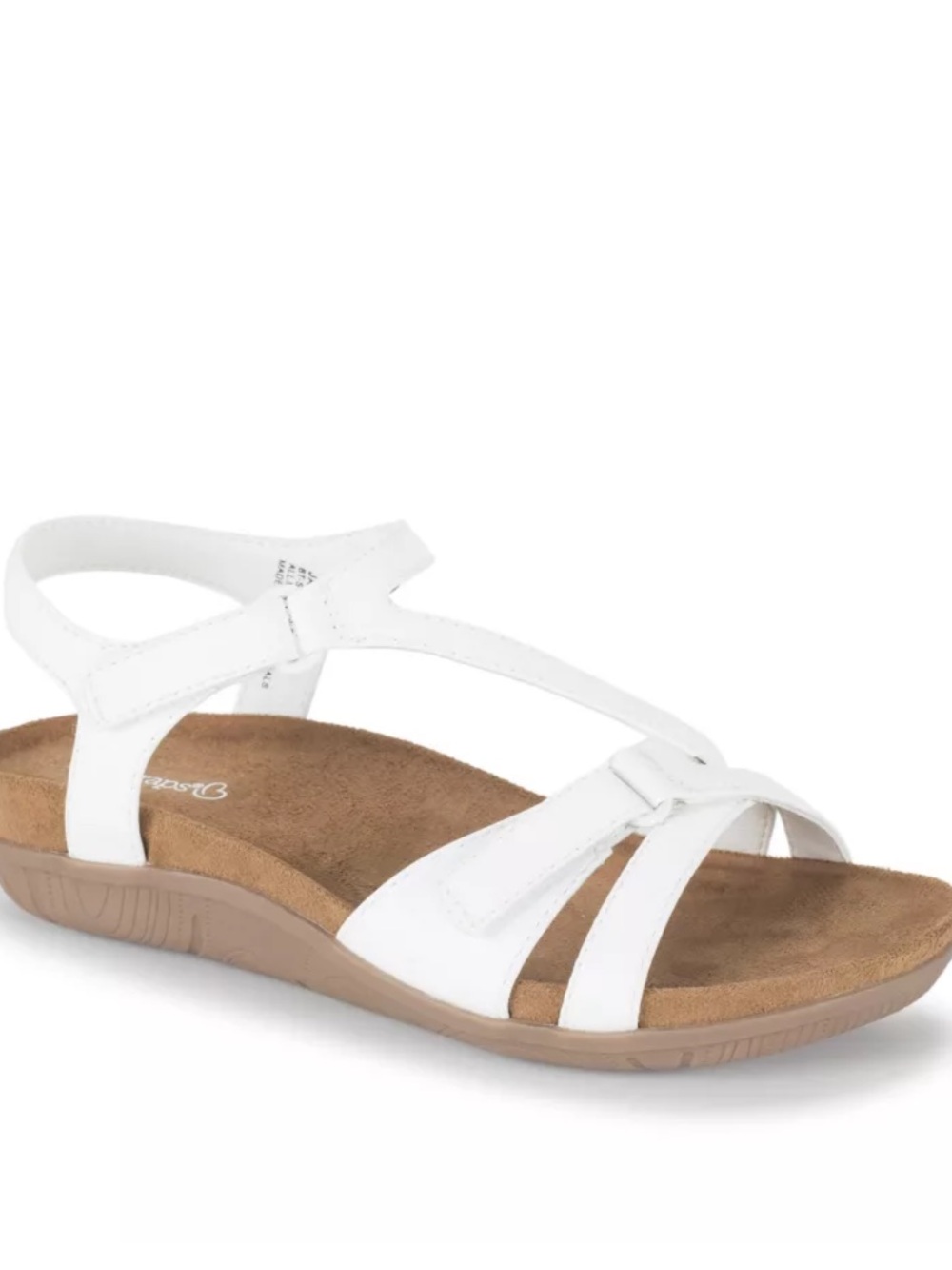 Baretraps JAXEN‎ White Comfort Adjustable Strap Wedge Sandals Women's 10